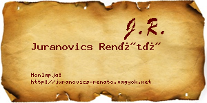 Juranovics Renátó névjegykártya