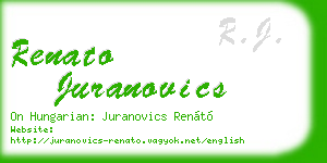 renato juranovics business card